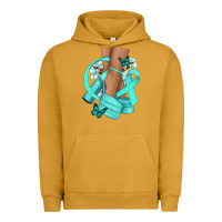 Pigment Peanut Butter Ovarian Cancer diva teal ribbon Urban Hoodie - NancyCooperArtShop
