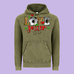 Love Soccer Vintage Hoodie Designed By Zillion Design Studio