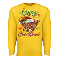 Lemon merry christmas cow Premium Sweatshirt - MaliasSmallBusiness
