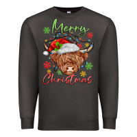 Smoke merry christmas cow Premium Sweatshirt - MaliasSmallBusiness