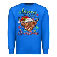 True Royal merry christmas cow Premium Sweatshirt - MaliasSmallBusiness