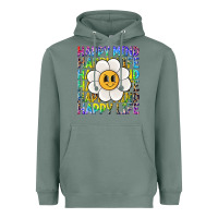 Sage happy mind happy life Heavyweight Hoodie - NancyCooperArtShop