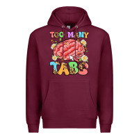 Burgundy too many tabs Premium Hoodie - Artiststas