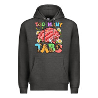 Charcoal Heather too many tabs Premium Hoodie - Artiststas