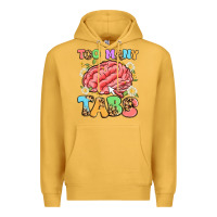 Mustard too many tabs Premium Hoodie - Artiststas