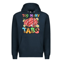 Navy too many tabs Premium Hoodie - Artiststas