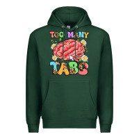 Sports Green too many tabs Premium Hoodie - Artiststas