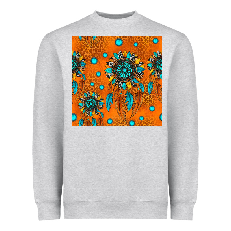 Western Dreamcatchers Seamless Pattern Heavyweight Sweatshirt by HRA Design Shop | Teevron