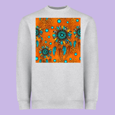 Western Dreamcatchers Seamless Pattern Heavyweight Sweatshirt Designed By Hra Design Shop