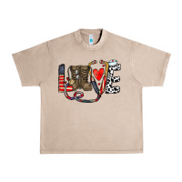 French Oak america nurse Urban Heavy Tee - CowhideDigitalArt