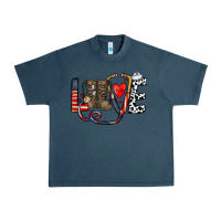 Midnight Navy america nurse Urban Heavy Tee - CowhideDigitalArt