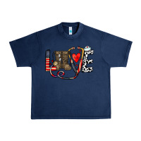 Navy america nurse Urban Heavy Tee - CowhideDigitalArt