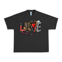 Pigment Black america nurse Urban Heavy Tee - CowhideDigitalArt