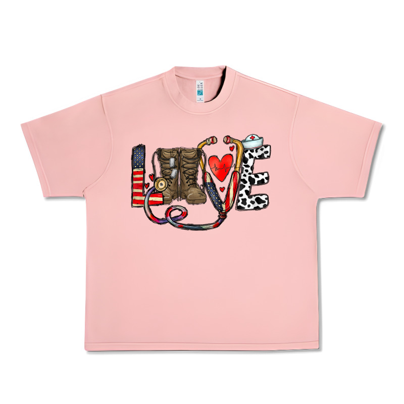 America Nurse Urban Heavy Tee by CowhideDigitalArt | Teevron