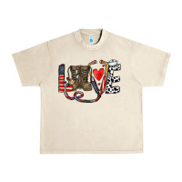 Sandshell america nurse Urban Heavy Tee - CowhideDigitalArt