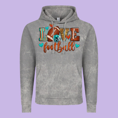 Love Football Vintage Hoodie Designed By Zillion Design Studio