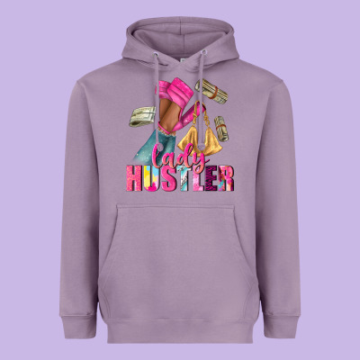 Lady Hustler Afro High Heels Heavyweight Hoodie Designed By Nancycooperartshop