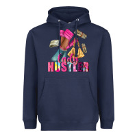 Navy lady hustler afro high heels Heavyweight Hoodie - NancyCooperArtShop
