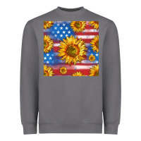 Storm sunflowers american flag seamless pattern Heavyweight Sweatshirt - HRA Design Shop