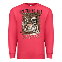 Cardinal im trying but tired Premium Sweatshirt - MaliasSmallBusiness