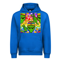 Cobalt Pride LGBTQ+ aliens and stars with rainbow Urban Hoodie - NancyCooperArtShop