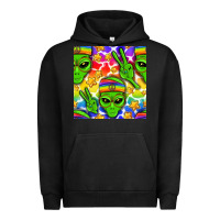 Pigment Black Pride LGBTQ+ aliens and stars with rainbow Urban Hoodie - NancyCooperArtShop