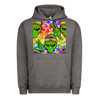 Pigment Tornado Pride LGBTQ+ aliens and stars with rainbow Urban Hoodie - NancyCooperArtShop