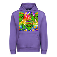 Tulip Pride LGBTQ+ aliens and stars with rainbow Urban Hoodie - NancyCooperArtShop