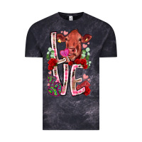 Cloud Black love cow valentine Vintage Tee - RacoonDesign