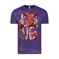 Cloud Purple love cow valentine Vintage Tee - RacoonDesign
