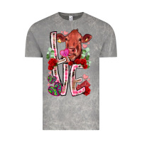 Cloud Rock love cow valentine Vintage Tee - RacoonDesign