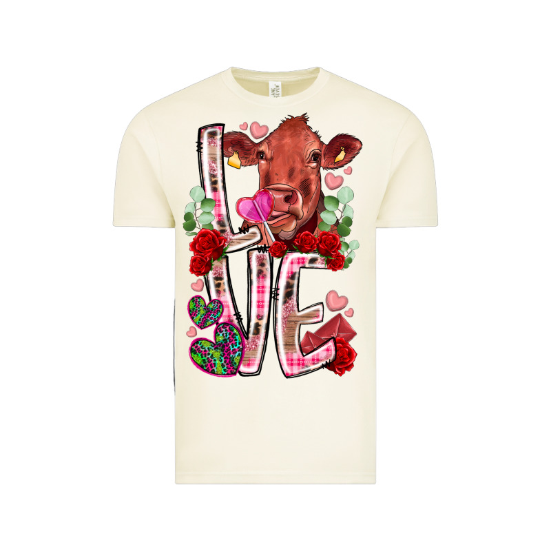 Love Cow Valentine Vintage Tee by RacoonDesign | Teevron