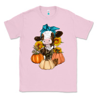 Bubblegum Pink Cow Fall Pumpkin Classic Tee - Artiststas
