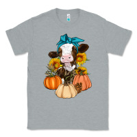 Heather Grey Cow Fall Pumpkin Classic Tee - Artiststas
