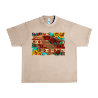 French Oak aztec and leopard background Urban Heavy Tee - HRA Design Shop