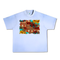 Grape Ice aztec and leopard background Urban Heavy Tee - HRA Design Shop