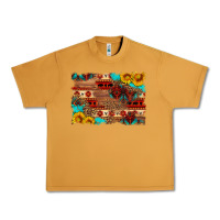 Peanut Butter aztec and leopard background Urban Heavy Tee - HRA Design Shop