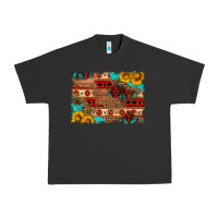 Pigment Black aztec and leopard background Urban Heavy Tee - HRA Design Shop