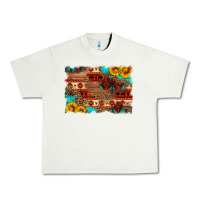 Pistachio aztec and leopard background Urban Heavy Tee - HRA Design Shop