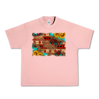 Salmon aztec and leopard background Urban Heavy Tee - HRA Design Shop