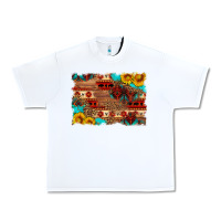White aztec and leopard background Urban Heavy Tee - HRA Design Shop