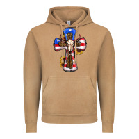 Vintage Camel american flag cross cow skull sunflowers Vintage Hoodie - RanaPortraitStore