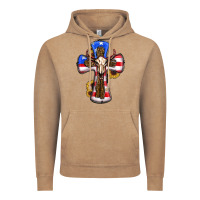 Vintage Coffee american flag cross cow skull sunflowers Vintage Hoodie - RanaPortraitStore