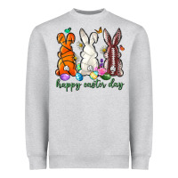 Heather Grey happy easter day with sports Heavyweight Sweatshirt - Neo Western