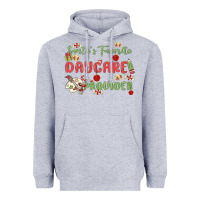 Heather Grey santa's favorite daycare provider Heavyweight Hoodie - MaliasSmallBusiness