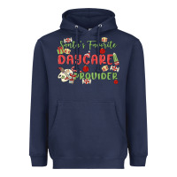Navy santa's favorite daycare provider Heavyweight Hoodie - MaliasSmallBusiness