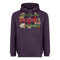 Plum santa's favorite daycare provider Heavyweight Hoodie - MaliasSmallBusiness