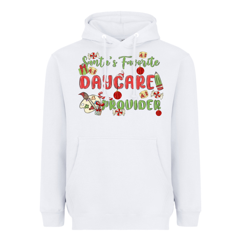 Santa's Favorite Daycare Provider Heavyweight Hoodie by MaliasSmallBusiness | Teevron