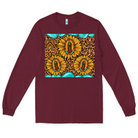 Burgundy our lady of guadalupe Long Sleeve Tee - JahusDesignShop