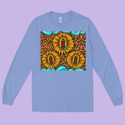 Our Lady Of Guadalupe Long Sleeve Tee Designed By Jahusdesignshop